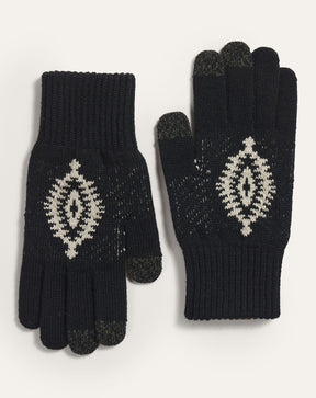 MERINO TEXTING GLOVE<br>LOS OJOS BLACK