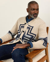 HARDING LAMBSWOOL CARDIGAN<br>HARDING OATMEAL