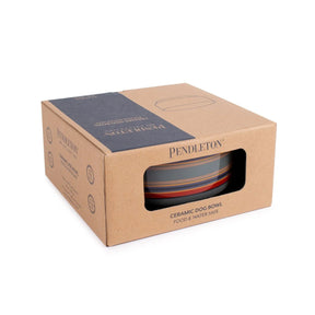 CERAMIC DOG BOWL<br>YAKIMA STRIPE