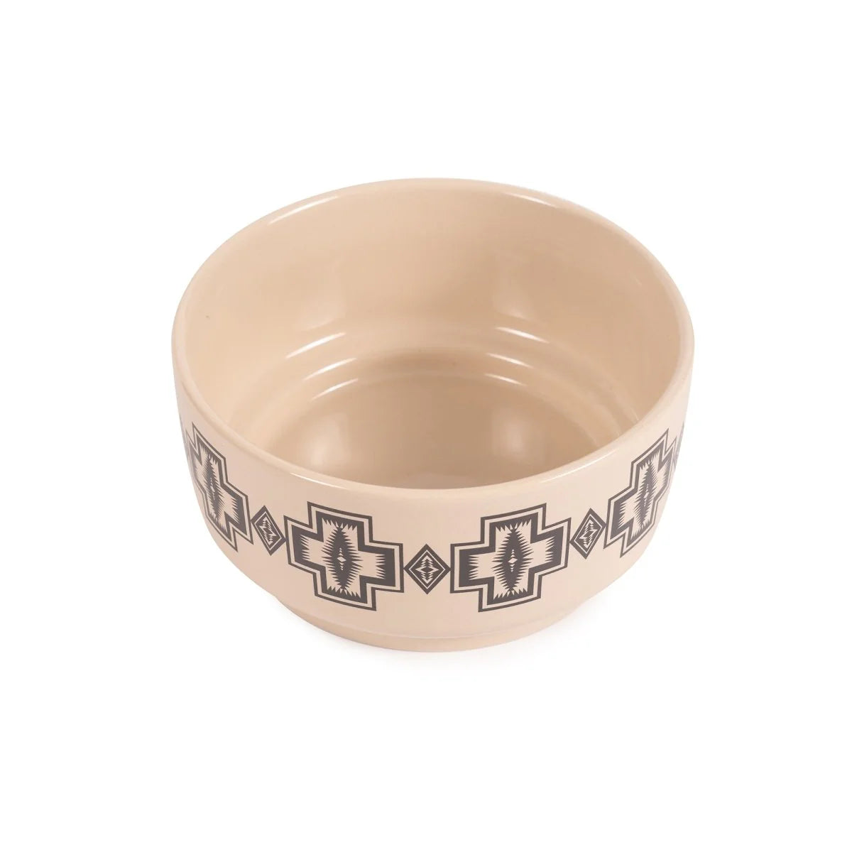 CERAMIC DOG BOWL<br>HARDING NATURAL