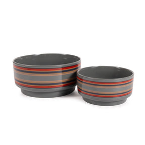 CERAMIC DOG BOWL<br>YAKIMA STRIPE