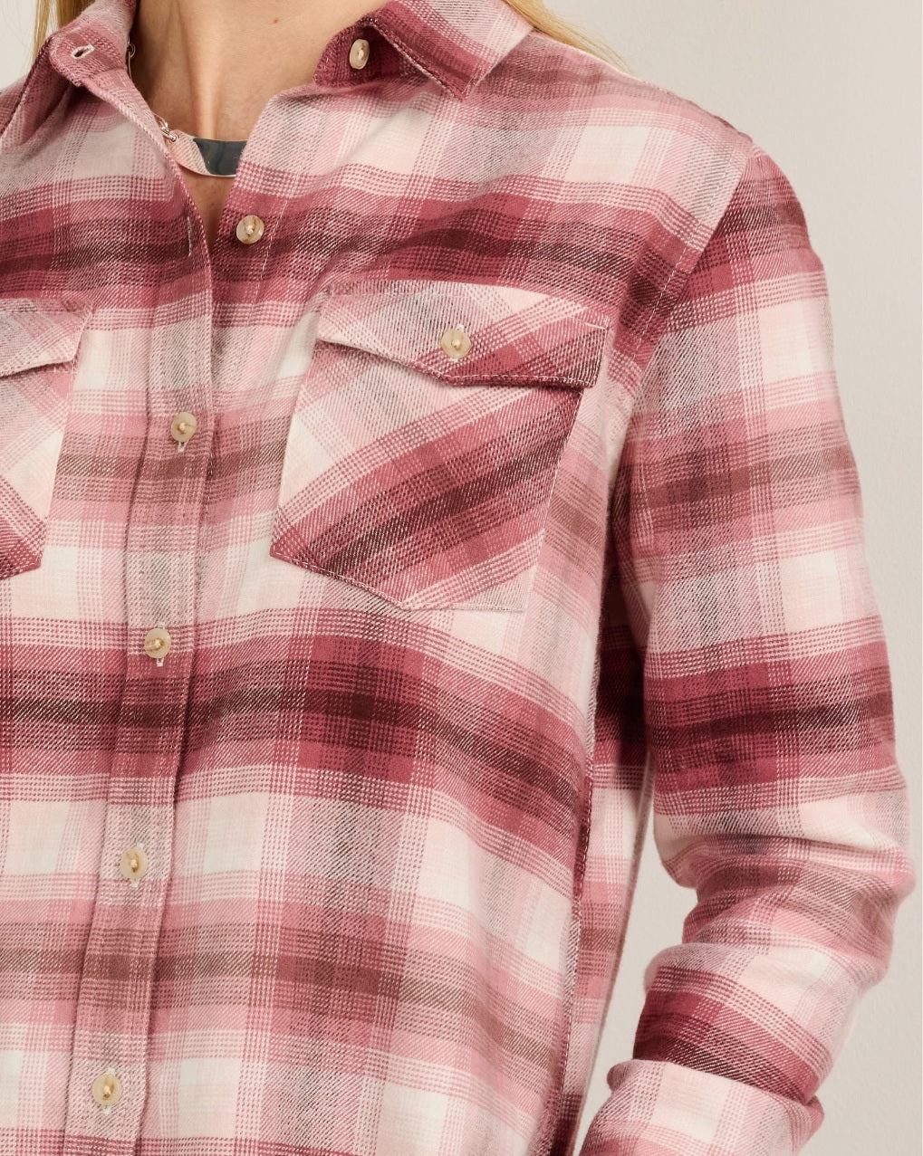 THE PERFECT TWO POCKET SHIRT<br>ROSE OMBRE