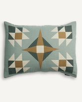 ORGANIC COTTON MATELASSE SHAM<br>QUILTED STAR SHALE