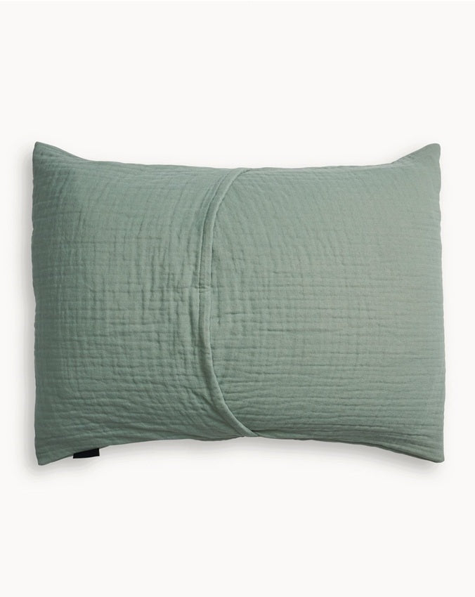 ORGANIC COTTON MATELASSE SHAM<br>QUILTED STAR SHALE