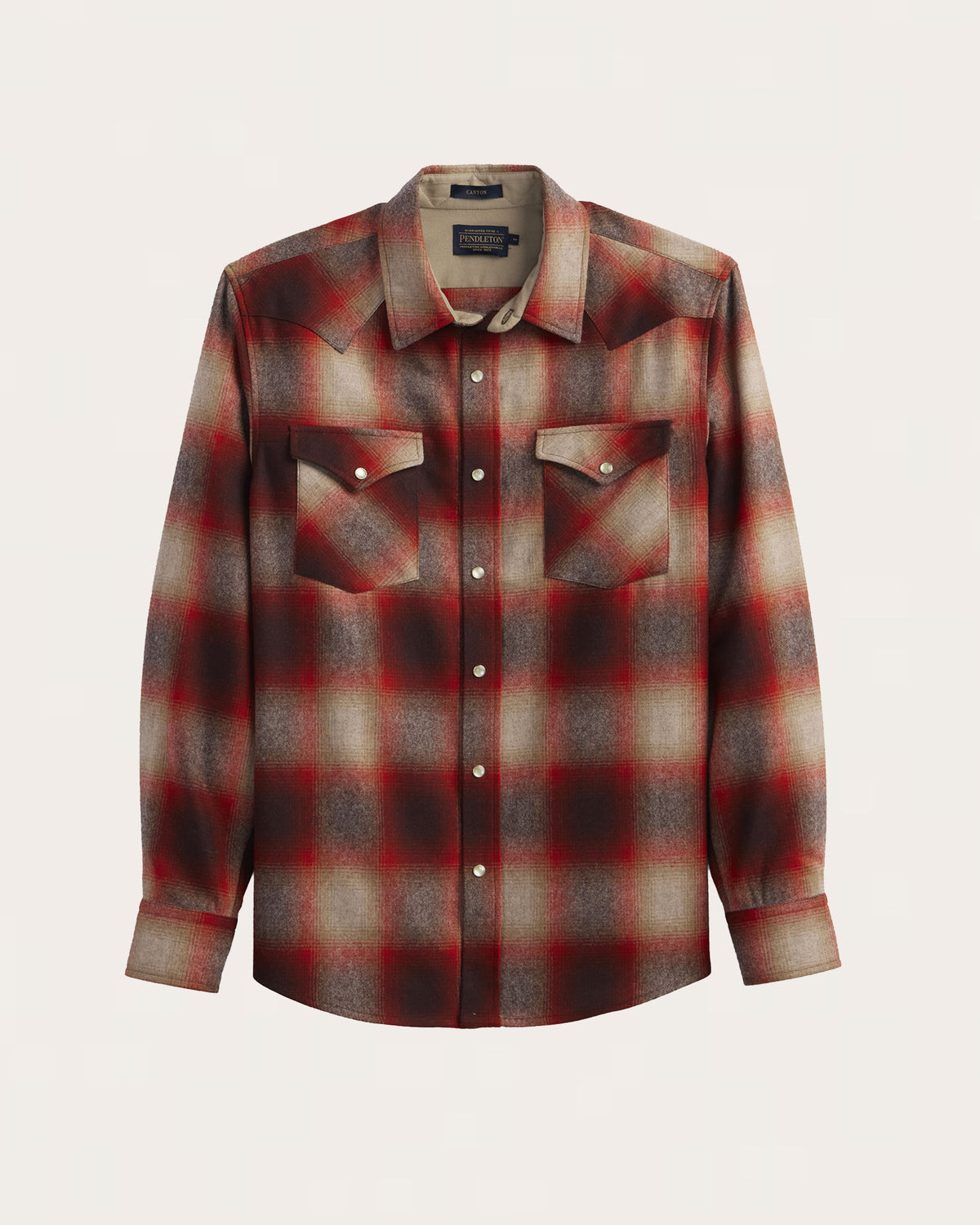 CANYON SHIRT<br>RED/TAN MIX OMBRE