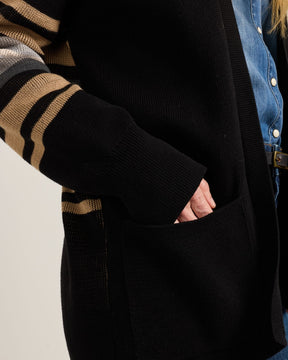 SIERRA SPRINGS CARDIGAN<br>BLACK MIX