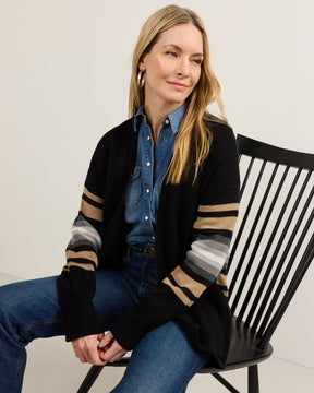 SIERRA SPRINGS CARDIGAN<br>BLACK MIX