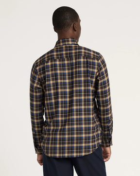 MEN'S SIR PENDLETON MERINO SHIRT<br>BROWN/BLUE PLAID