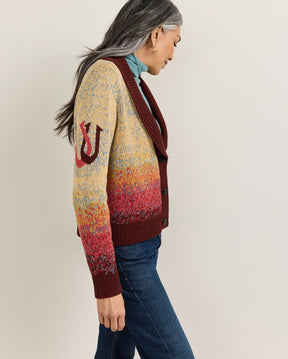 WESTERN SCENIC CARDIGAN<br>SUNRISE OMBRE