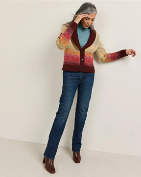 WESTERN SCENIC CARDIGAN<br>SUNRISE OMBRE