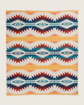 SUNSET PASS BLANKET<br>BLUE/RUST MULTI