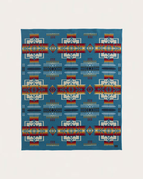 NEW CHIEF JOSEPH CRIB BLANKET<br>TURQUOISE