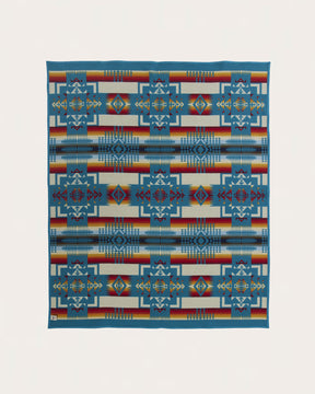 NEW CHIEF JOSEPH CRIB BLANKET<br>TURQUOISE