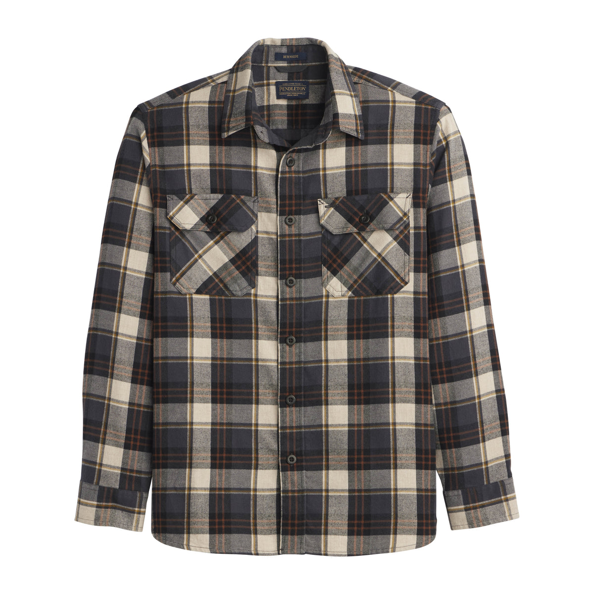 Burnside Flannel Shirt<br>Natural/Charcoal Plaid
