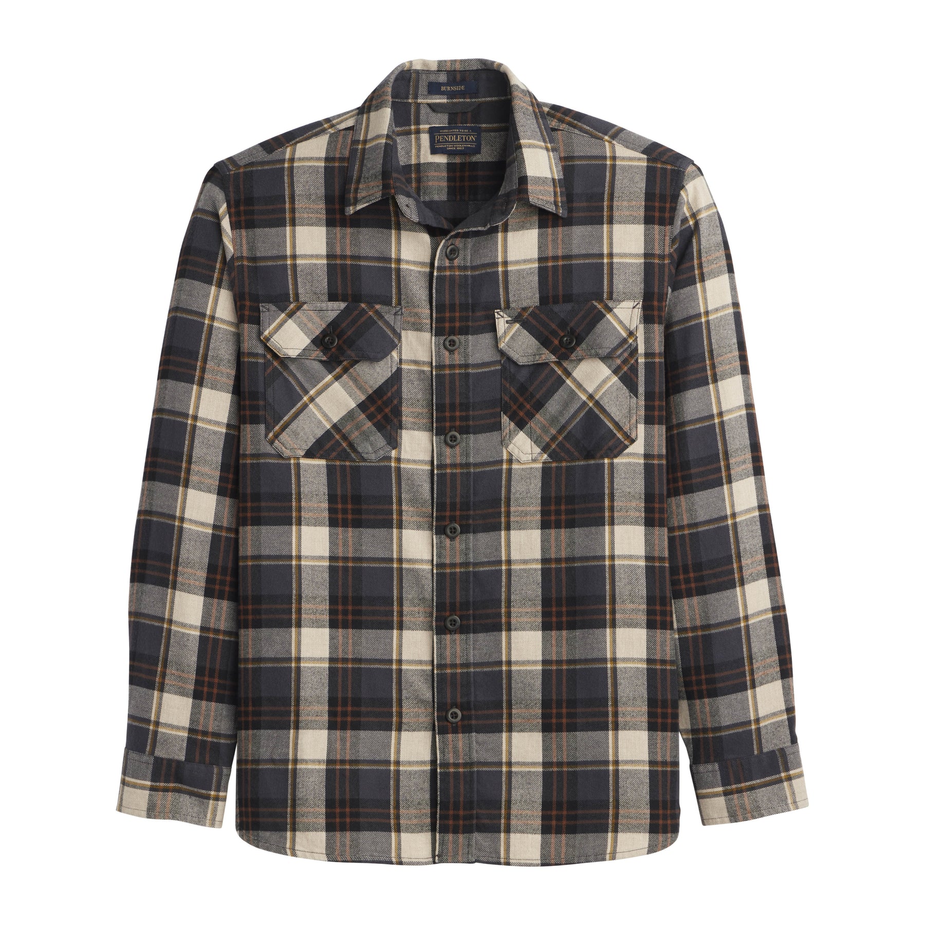 Burnside Flannel Shirt<br>Natural/Charcoal Plaid
