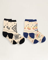 KID'S CREW SOCKS, 2-PACK<br>WILD BLOOMS