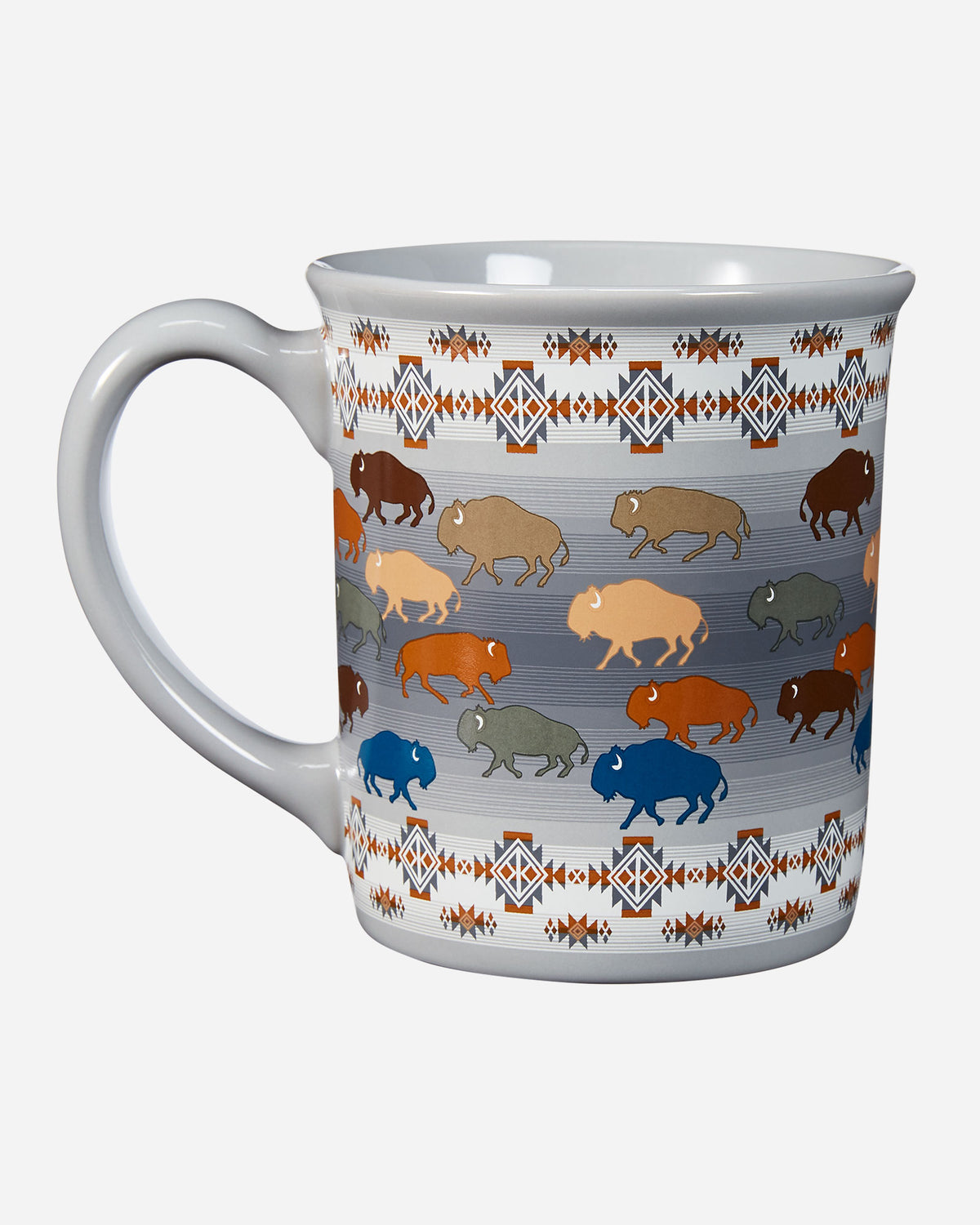 COFFEE MUG, SET OF 4<br>PRAIRIE RUSH HOUR GREY