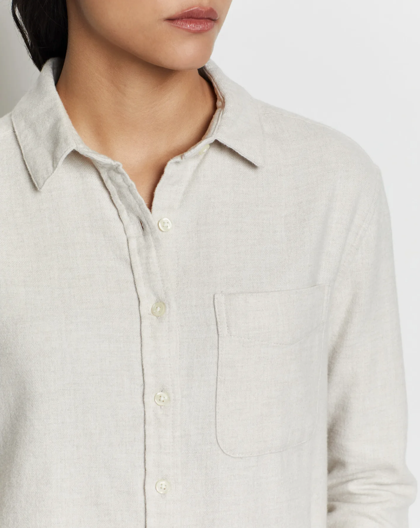 Boyfriend Flannel Shirt<br>Natural