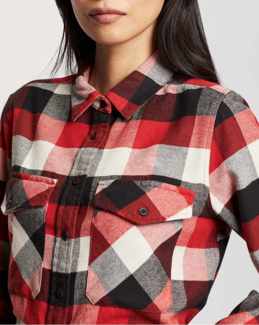 Madison Flannel Shirt <br> Red/Black Check