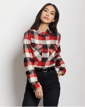 Madison Flannel Shirt <br> Red/Black Check