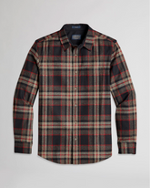 Lodge Shirt<br>Brown Mix Block Plaid