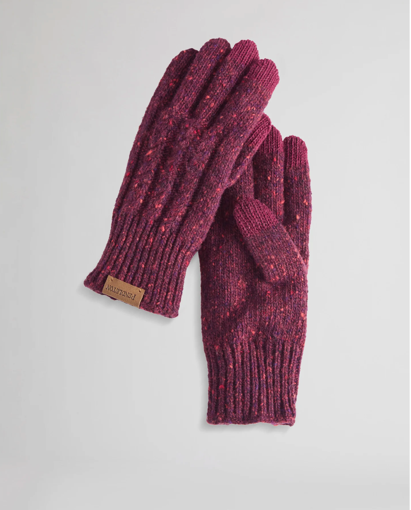 Cable Texting Glove <br> Merlot