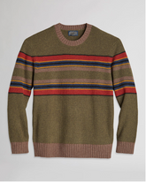 Park Crewneck Sweater <br> Yakima Stripe-Green