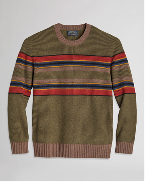 Park Crewneck Sweater <br> Yakima Stripe-Green