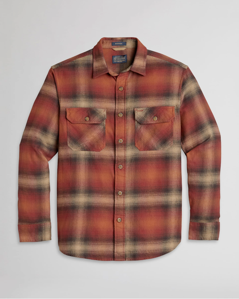 Burnside Flannel Shirt <br> Red/Brown/Tan Plaid
