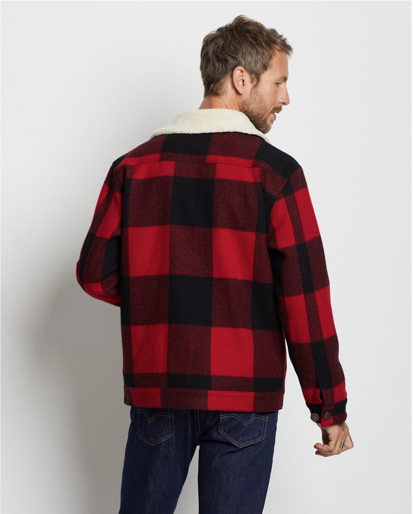 Stadium Cloth Plaid Trucker <br> Red/Black Buffalo Check