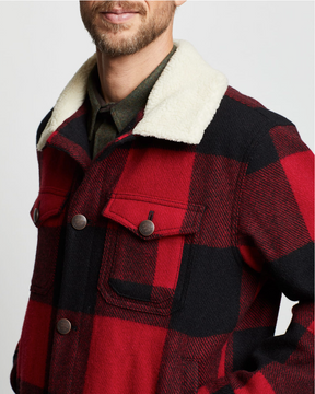 Stadium Cloth Plaid Trucker <br> Red/Black Buffalo Check