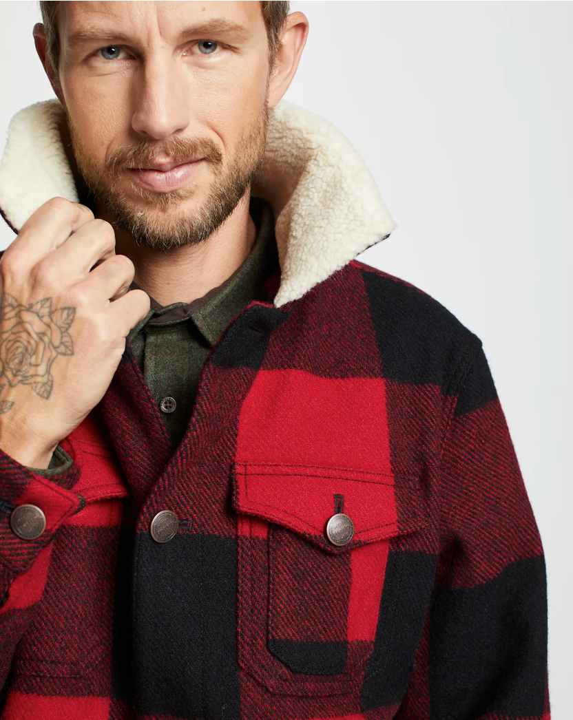 Stadium Cloth Plaid Trucker <br> Red/Black Buffalo Check