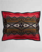 LOST TRAIL SHAM<br>RED/BLACK