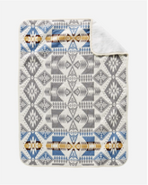 Sherpa Stroller Blanket <br> Silver Bark