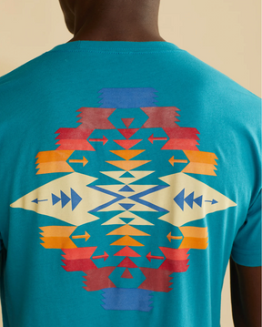 Large Tucson Graphic Tee <br> Teal/Multi