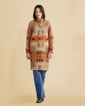 Pendleton Harding Archive Blanket Coat Tan