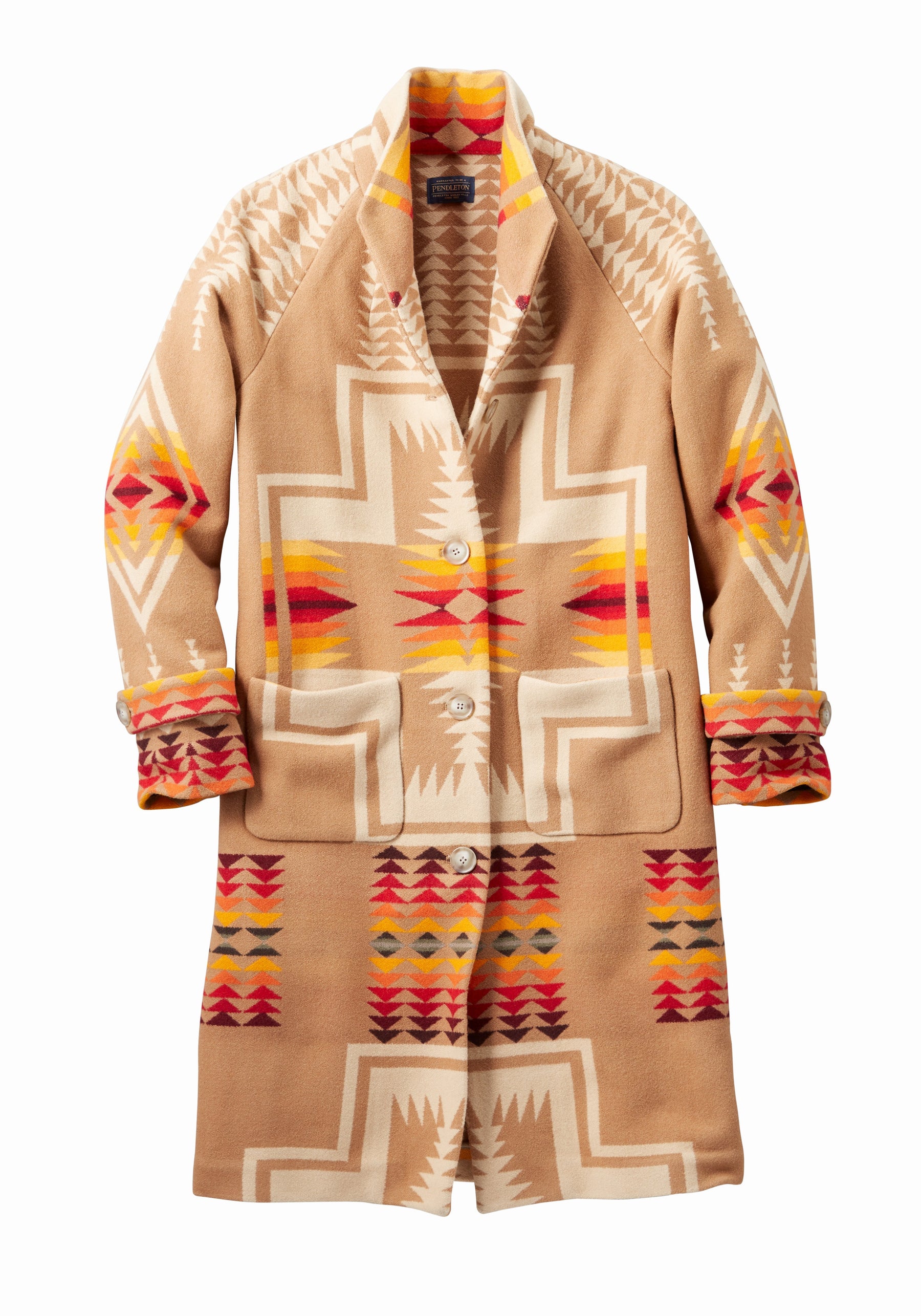 Pendleton Harding Archive Blanket Coat, Tan