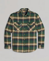 Burnside Flannel Shirt <br> Green/Navy/Olive Plaid